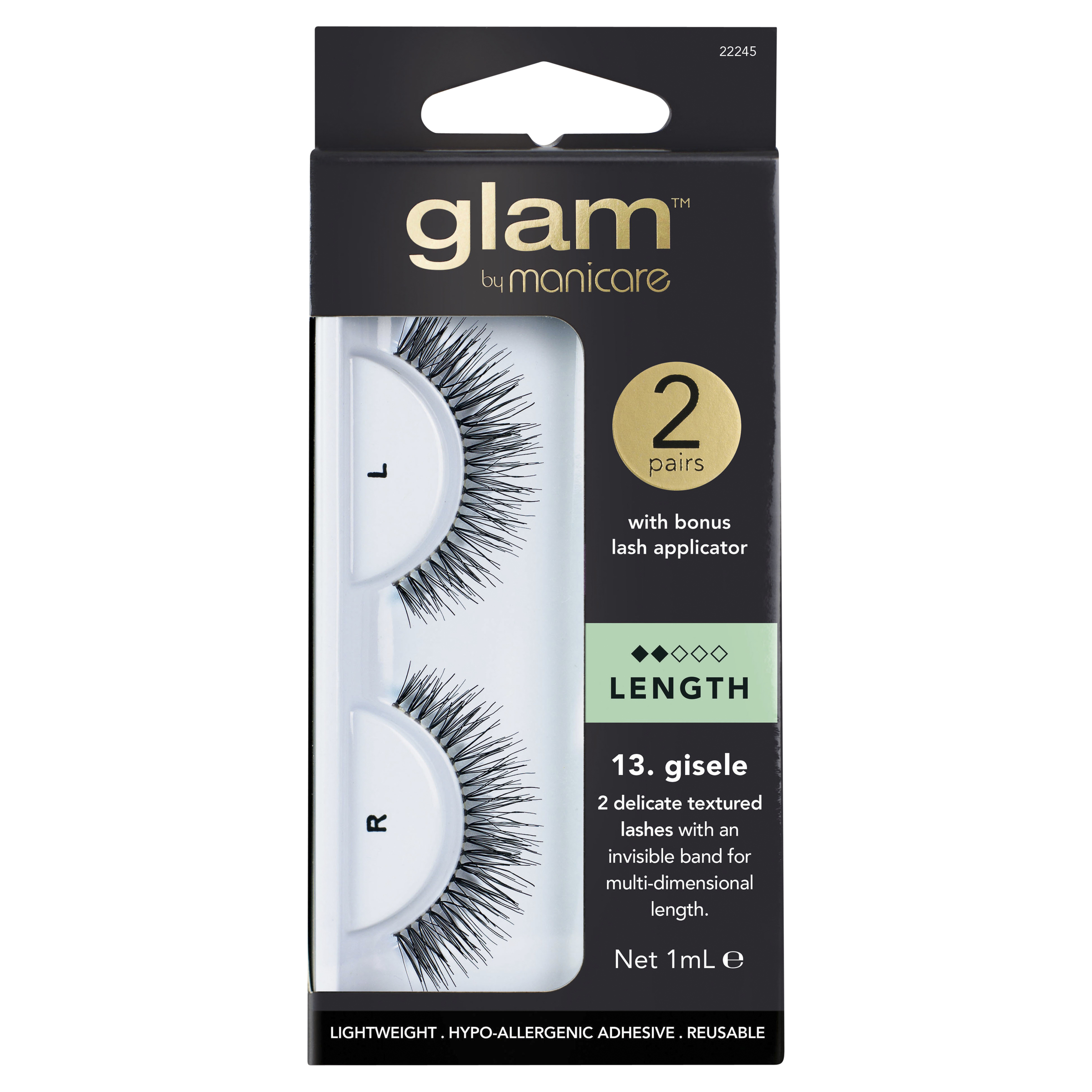 Glam by Manicare Gisele 2 Pack Lashes-1 13. Gisele – Double Pack