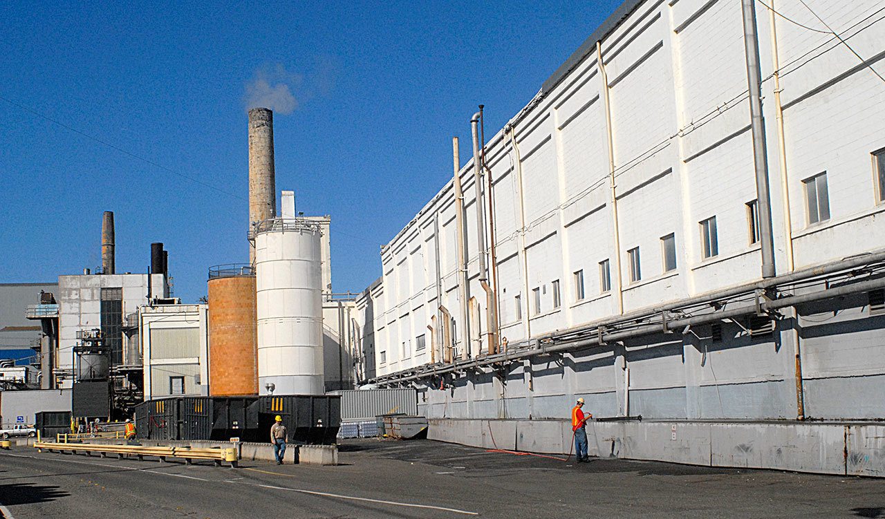 The Nippon Paper Industries USA mill in Port Angeles is shown on Thursday. (Keith Thorpe/Peninsula Daily News)