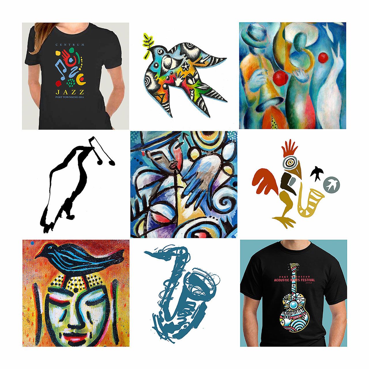 Reisident Bird, an exhibit featuring the art of John Hilmer, will be on display at Fort Worden, 200 Battery Way, today and Saturday. The untitled artwork seen here will be on display at the exhibit. — John Hilmer.