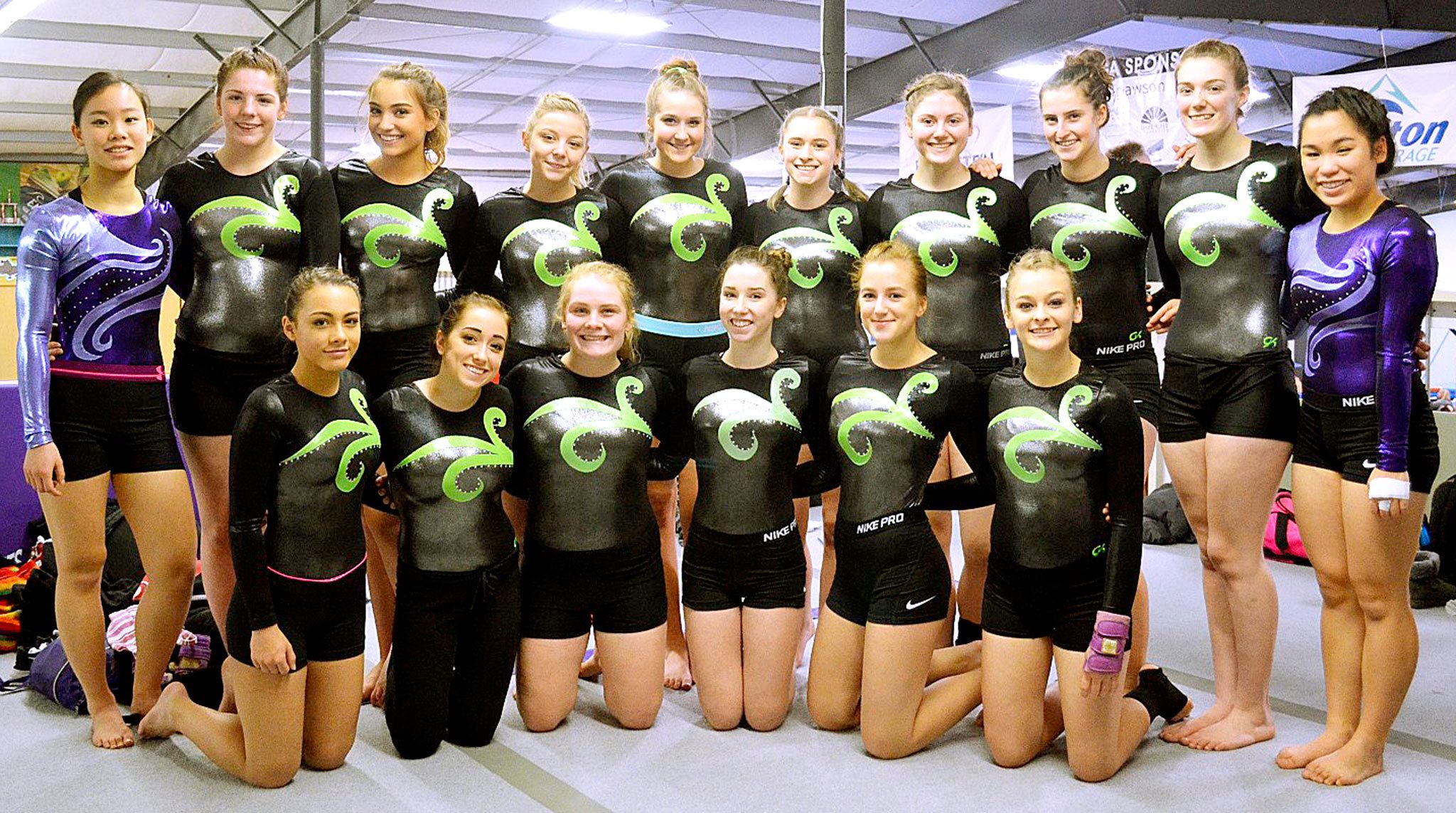 From left, rear, are Elizabeth Sweet (Sequim), Aiesha LaTourette, Jaden Dugger, Makenzee Richardson,Ennisa Albin, Karlie Gochnour, Nikki Price, Maya Wharton, Cassandra Middlestead and Laurel Pfeffer (Sequim). From left, front, are Gaby Alice, Shania Dumdie, Sydney Miner, Cassidy Tamburro, Katrin Goudie and Laura Rooney.