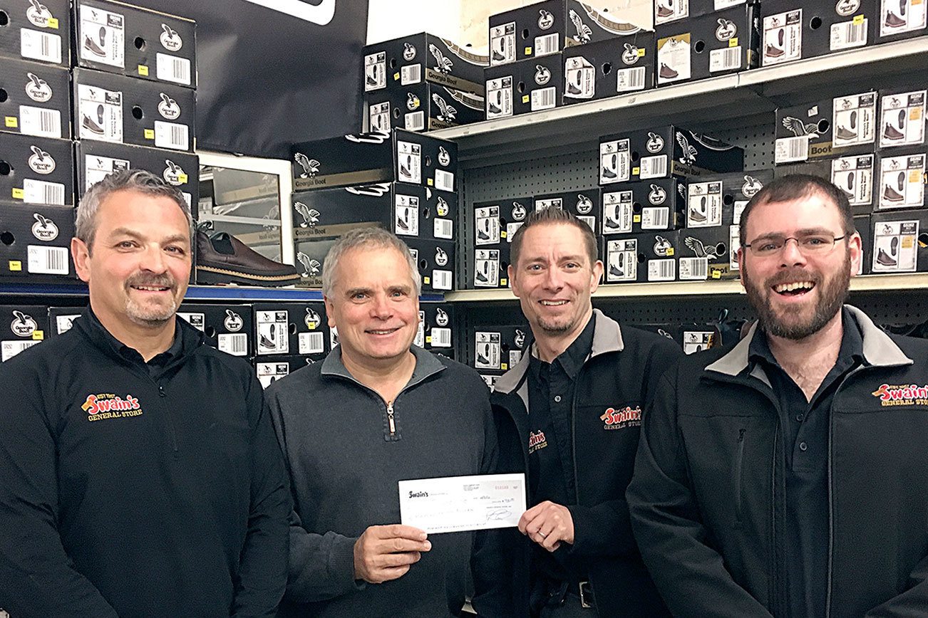 BUSINESS BRIEFS: Swain’s fundraiser kicks up Port Angeles schools donation … and other items