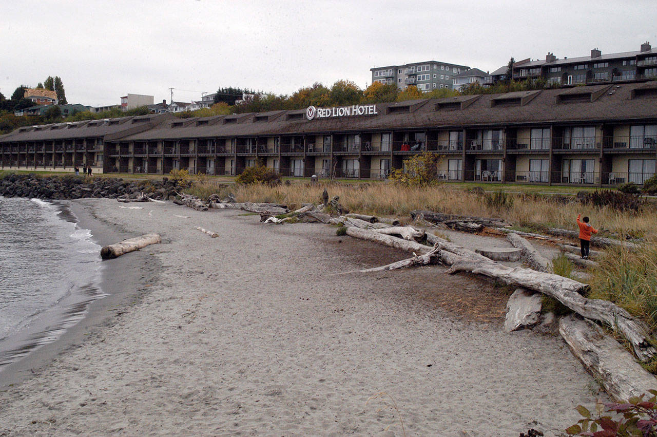 Port Angeles’ Red Lion Hotel, 221 N. Lincoln St., went up for sale last week. (Sarah Sharp/Peninsula Daily News)