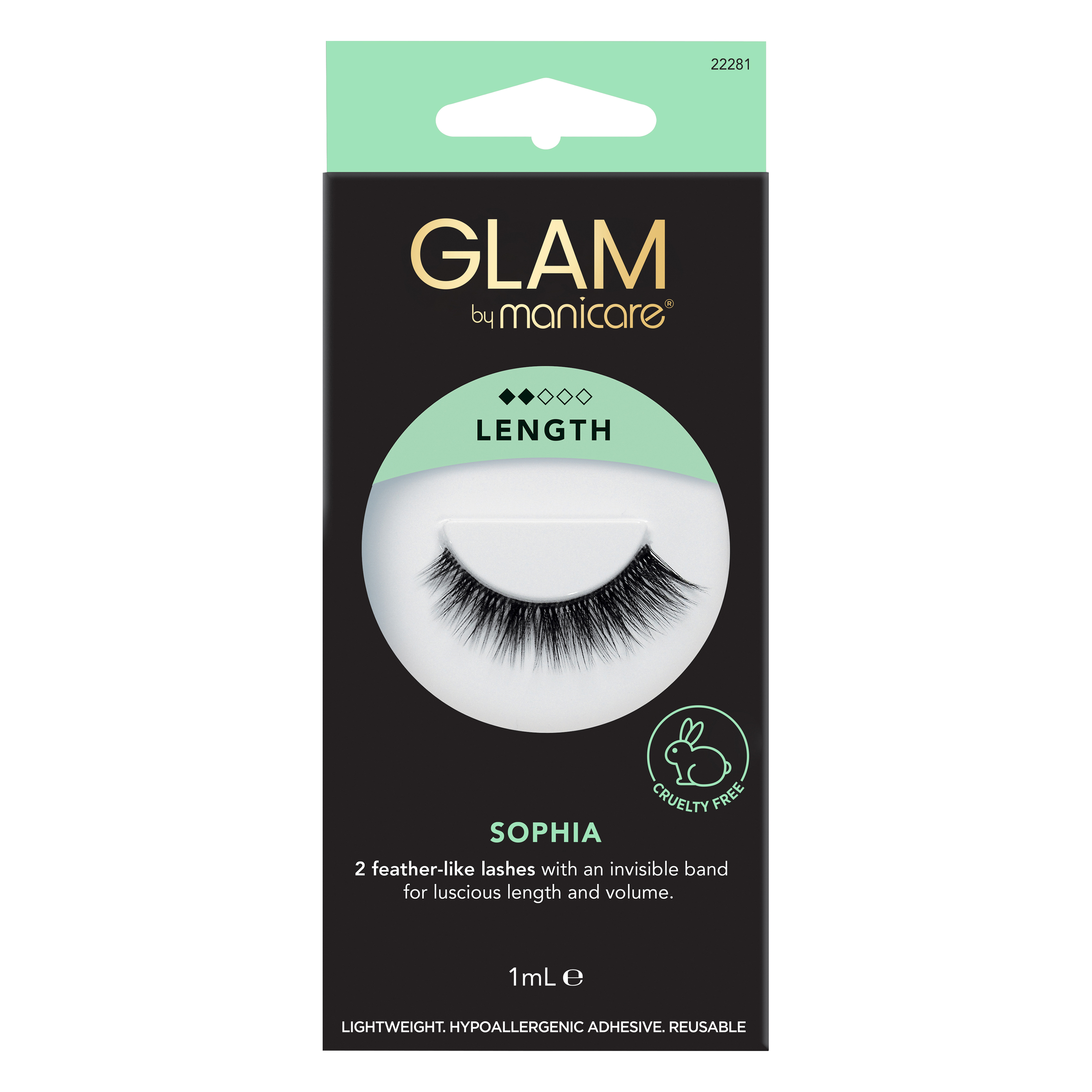 Glam by Manicare Sophia Mink Effect Lashes-1 50. Sophia Mink Effect Lashes