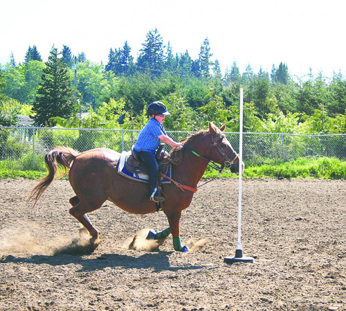 Duncan Parks rides Just in Time.