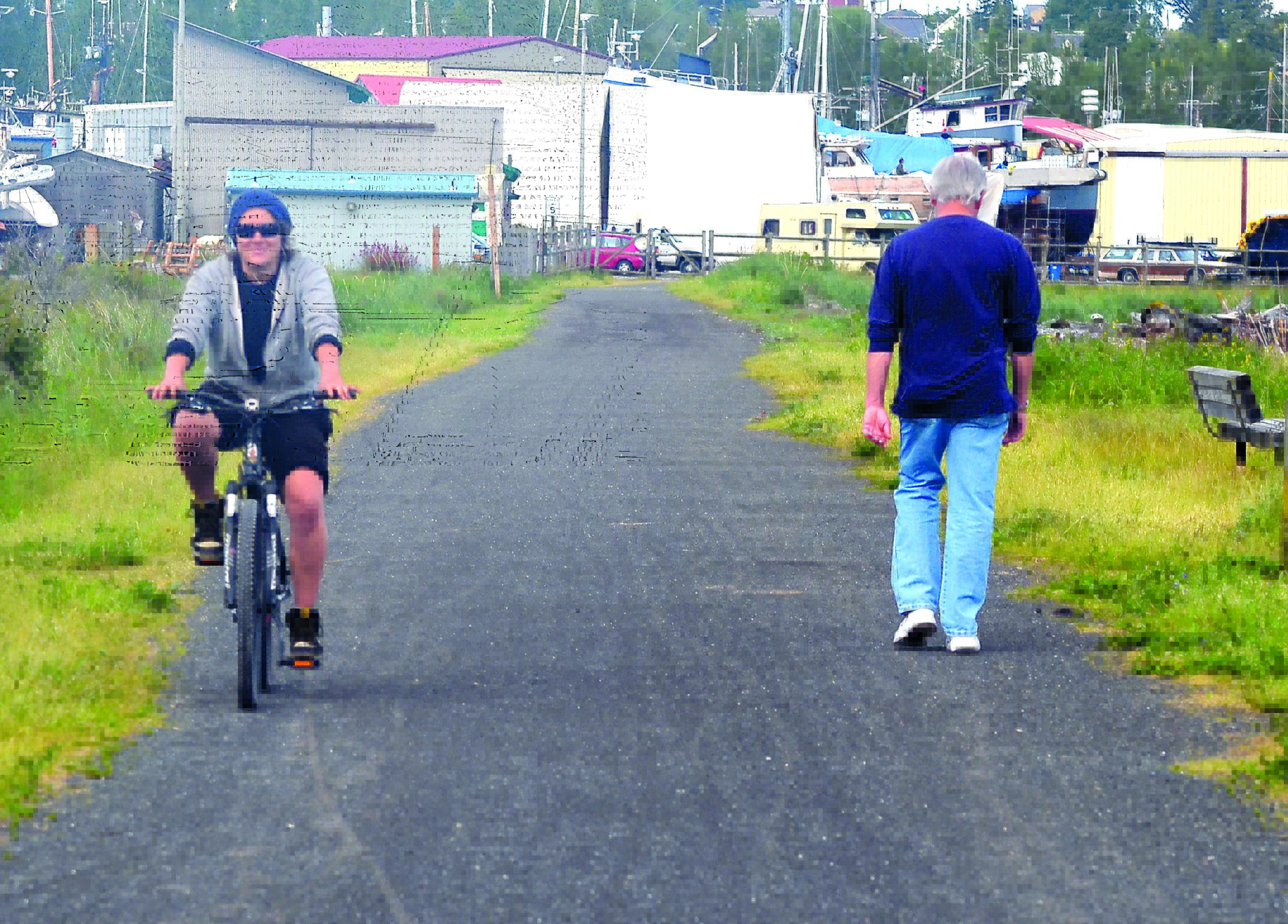 Both bikers and walkers use the Larry Scott Trail