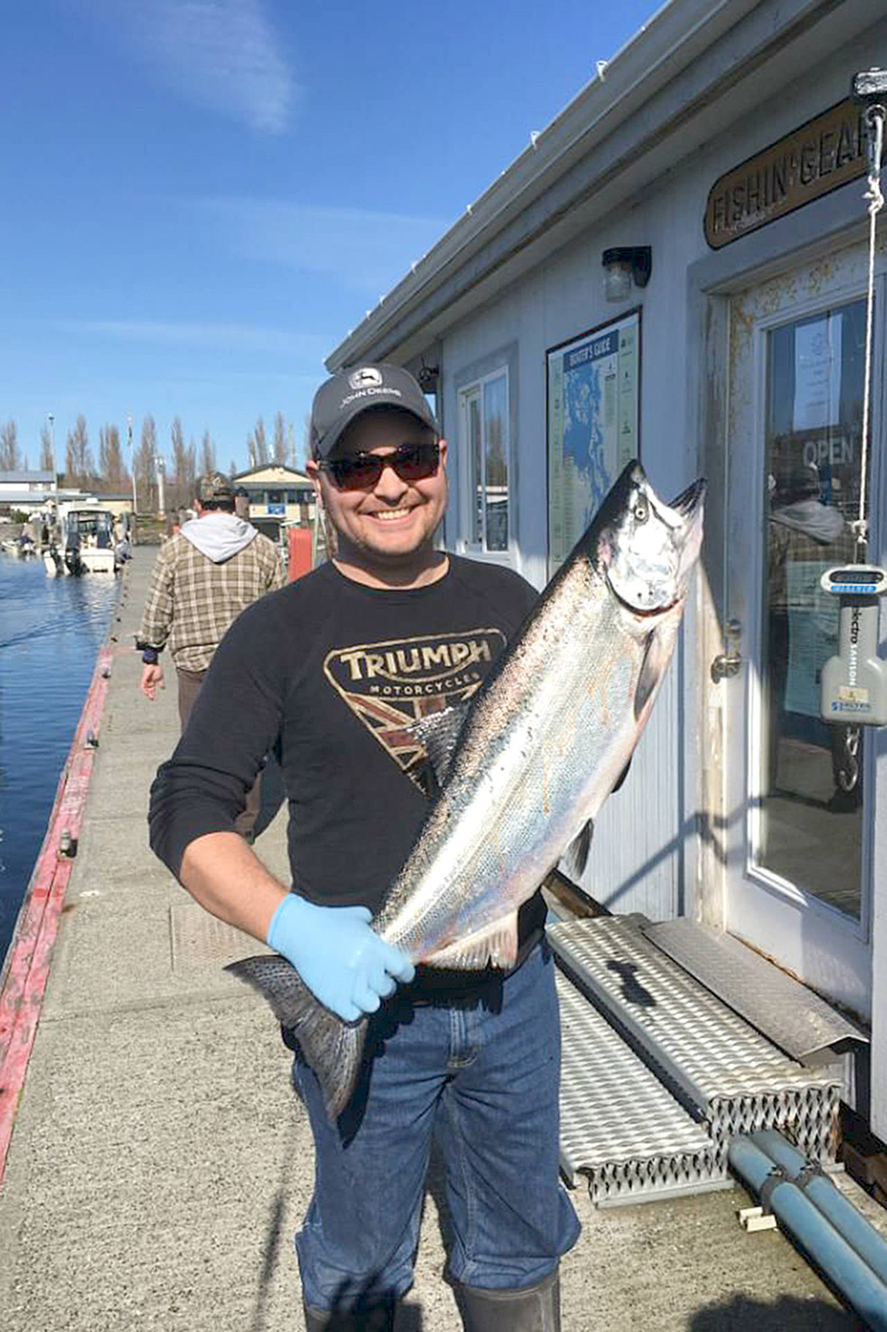 Olympic Peninsula Salmon Derby                                Mount Vernon’s Micah Hanley weighed in this 16.85-pound chinook at the Port Townsend Boat Haven on Saturday and leads the Olympic Peninsula Salmon Derby heading into the derby’s final day. The top five fish are all above 14.1 pounds.