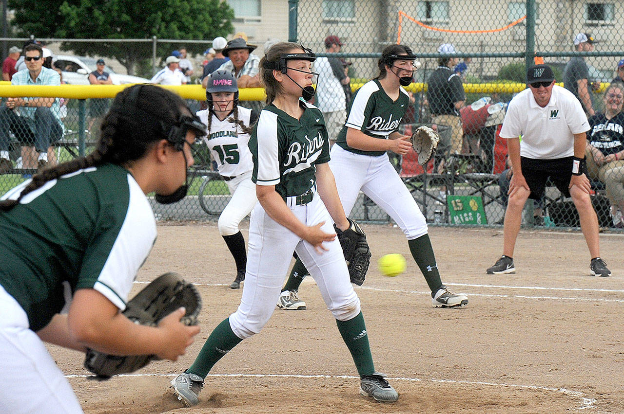&lt;strong&gt;Lonnie Archibald&lt;/strong&gt;/for Peninsula Daily News                                 Port Angeles’ Hope O’Connor pitches at the 2A State Tournament against eventual state champion Woodland on Friday.