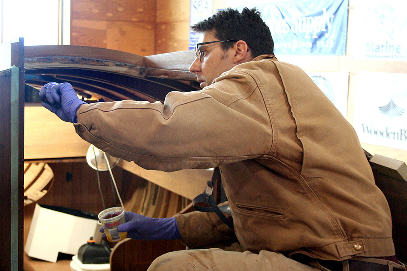 Steady hands: Work underway at Maritime Center