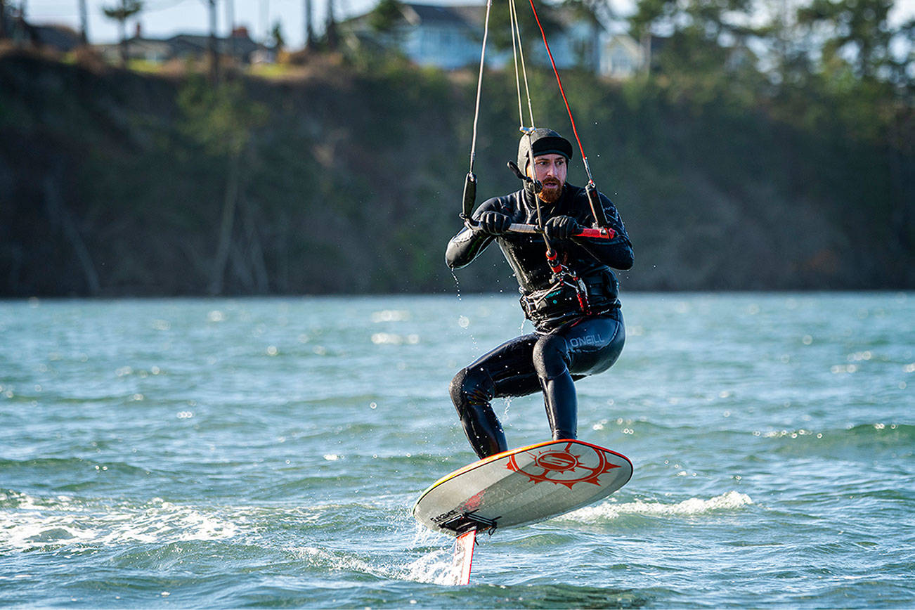 The waves beneath the board