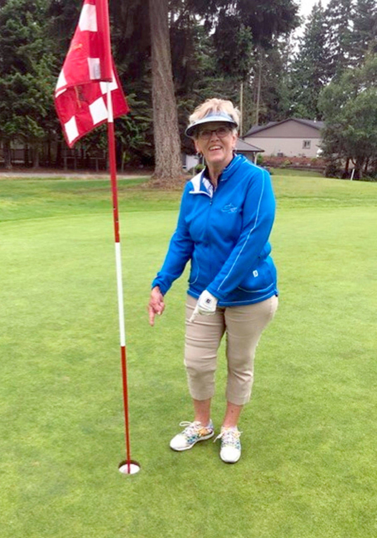 Sunland Golf & Country Club member Cheryl Coulter recorded her third-ever hole-in-one July 2, with a single on the 95-yard 17th hole at the course. (Submitted photo)