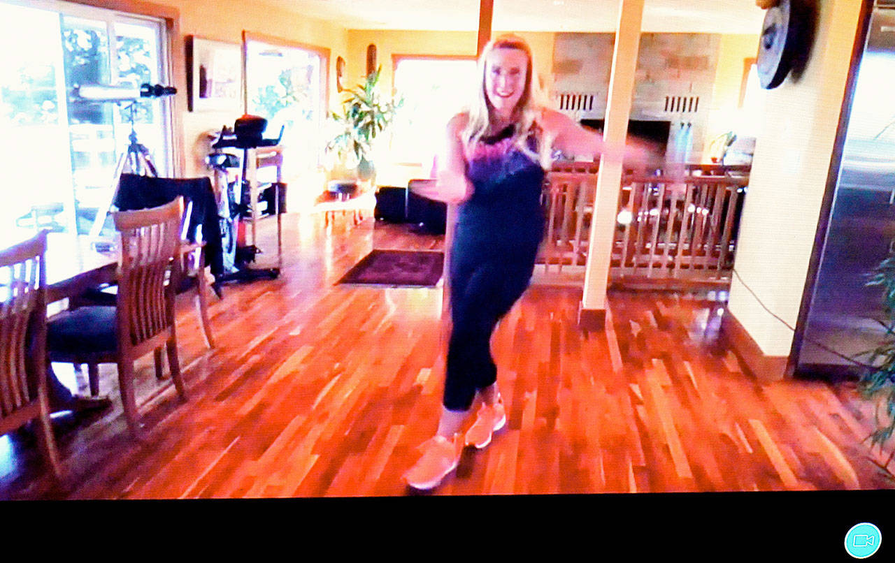 Port Townsend’s Kris Nelson is part of the team teaching dance fitness classes online. (Diane Urbani de la Paz)