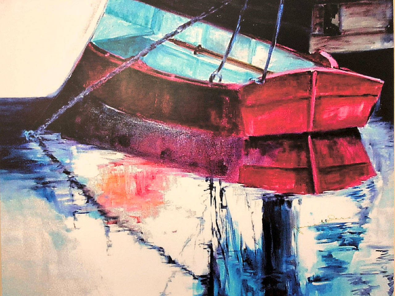 “Reflections” by Janet Gruber is on display this month.