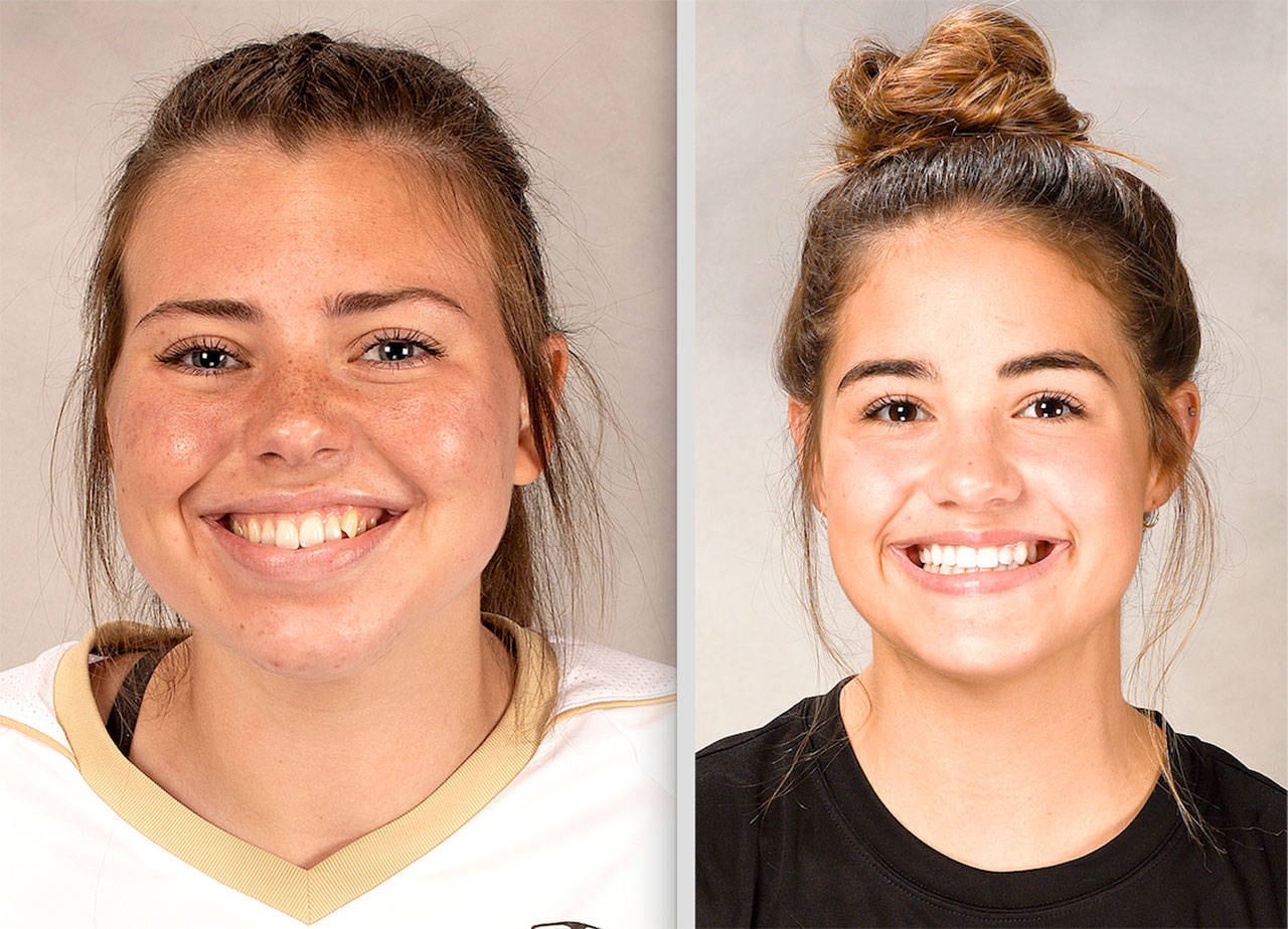 Grace Johnson, left, and Hope Glasser.