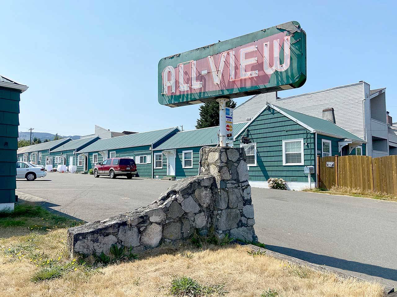 The All View Motel in Port Angeles may be renovated under a plan by Peninsula Behavioral Health and turned into 27 units of low-income housing. (Rob Ollikainen/Peninsula Daily News)