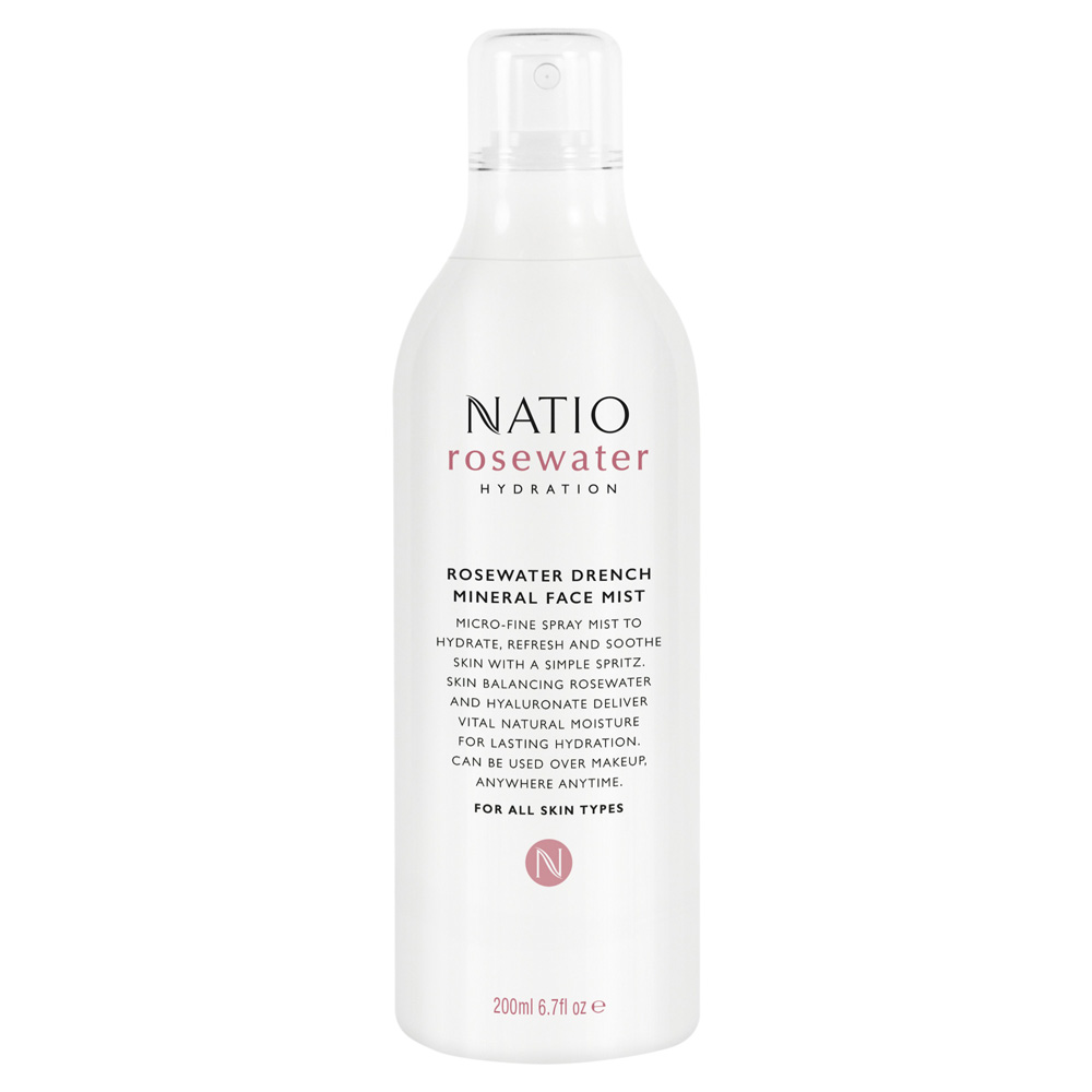 Natio_Rosewater_Drench_Mineral_Face_Mist_bh Rosewater Hydration Rosewater Drench Mineral Face Mist