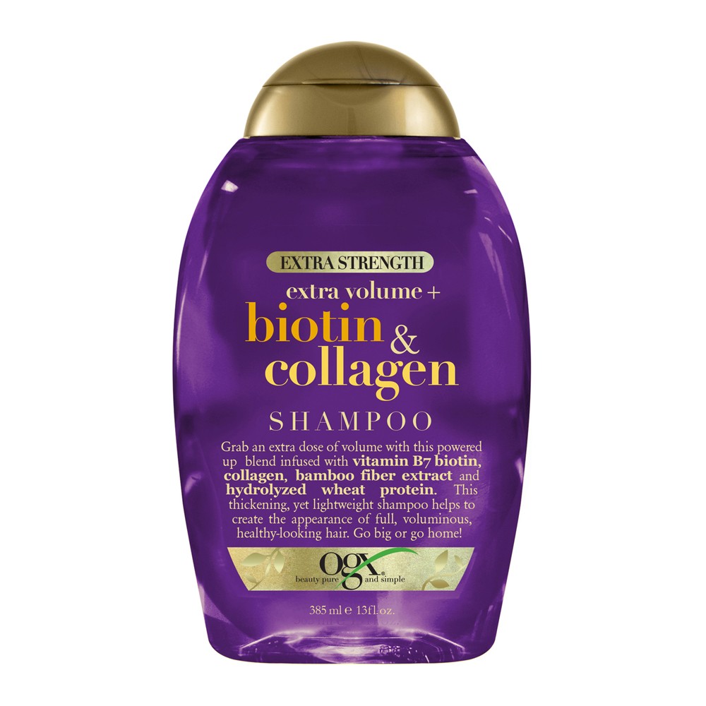 ogx-extra-strength-biotin-shampoo Extra Strength + Extra Volume Biotin & Collagen Shampoo