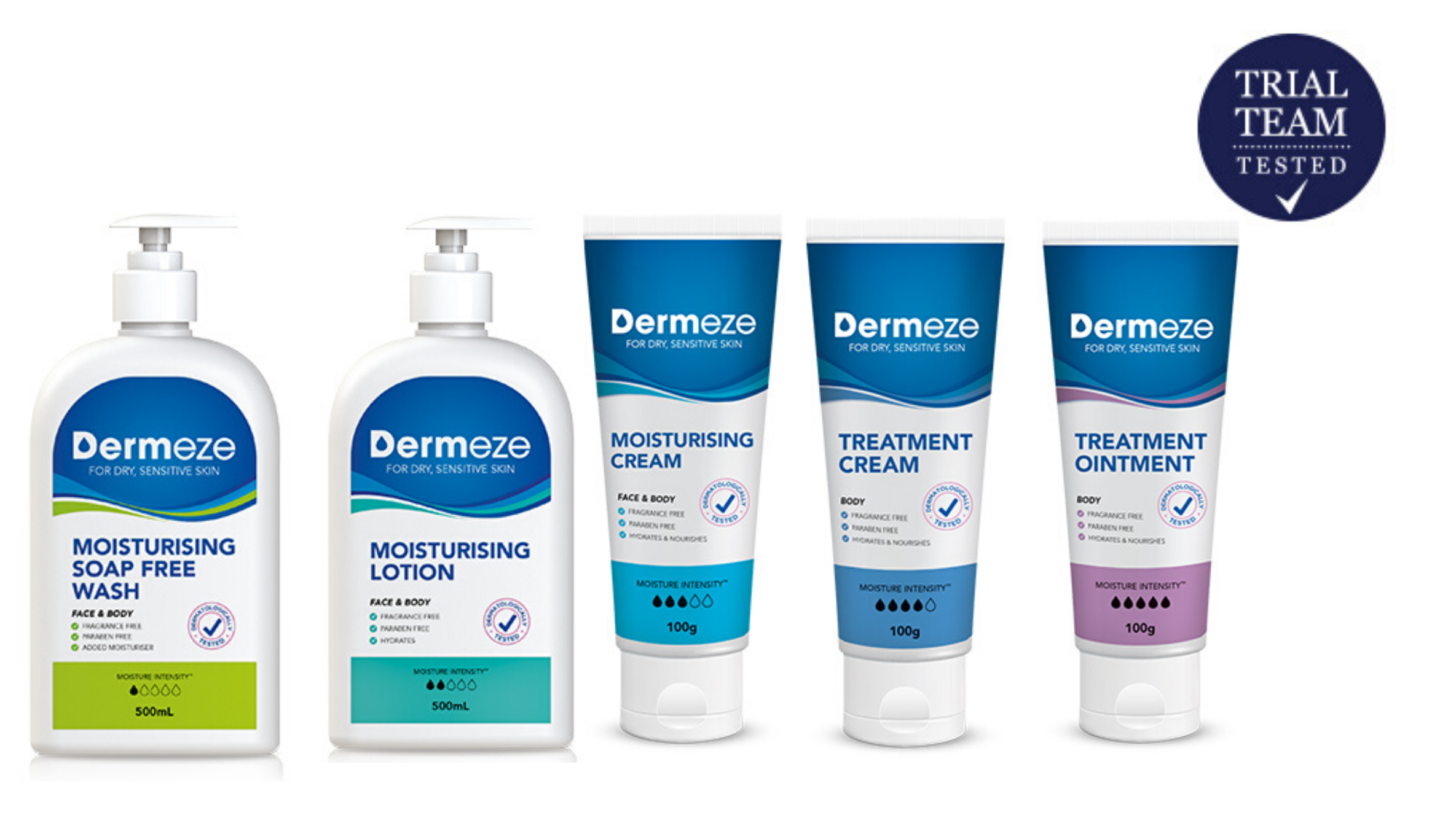 Dermeze MoistureMatch Range Trial Team