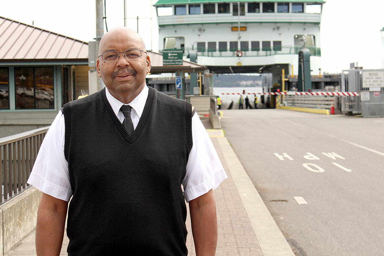 Capt. Paul Bellesen Jr. stands Tuesday near the Washington State Ferries dock in Port Townsend. He spent nearly 30 years in the agency, most recently as the captain of the Salish, which sails between Port Townsend and Coupeville on Whidbey Island. (Zach Jablonski /Peninsula Daily News)