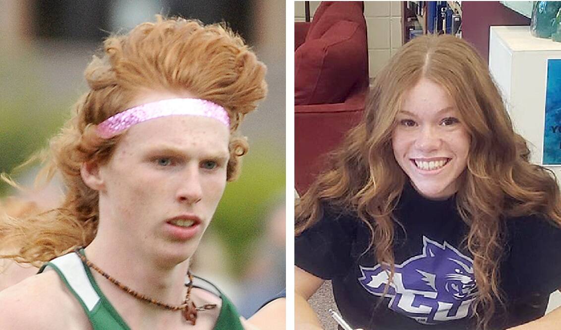 Jack Gladfelter of Port Angeles, left, and Riley Pyeatt of Sequim were named to the all-state cross-country team.