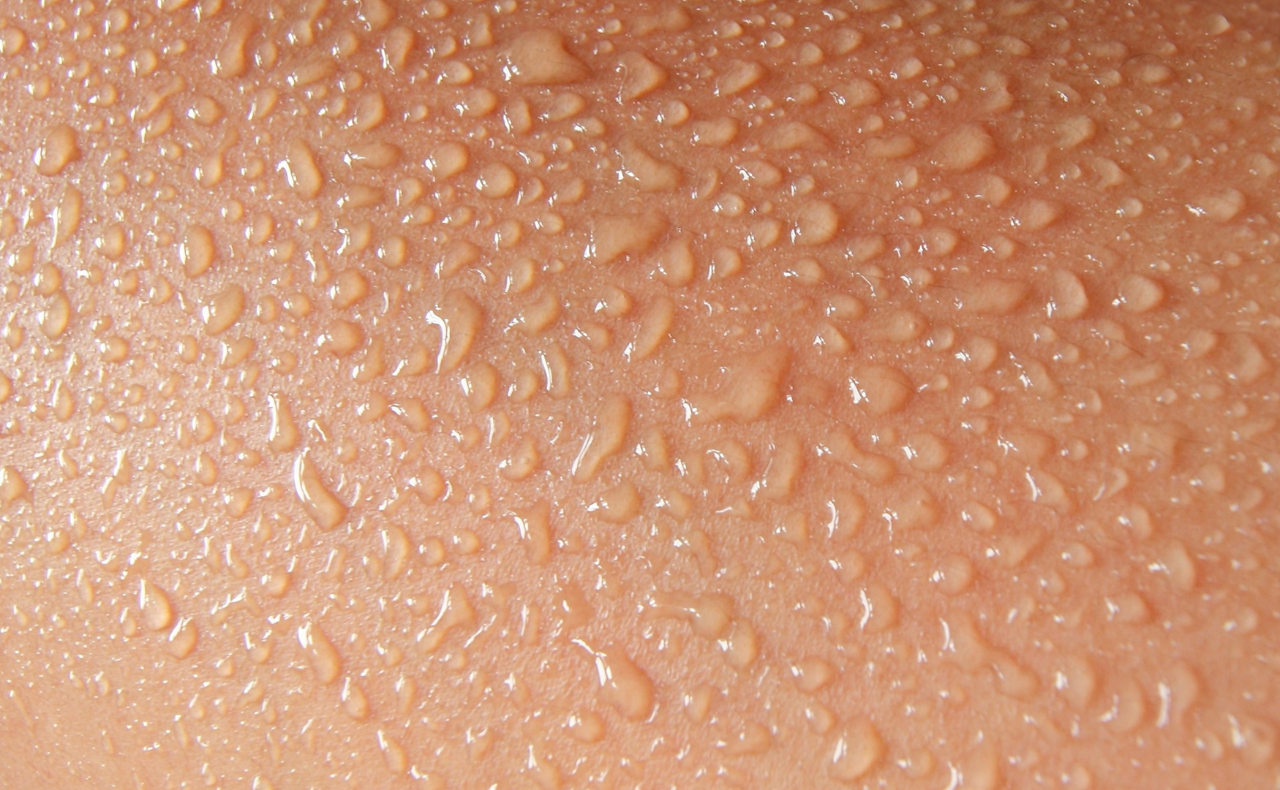 sweaty skin
