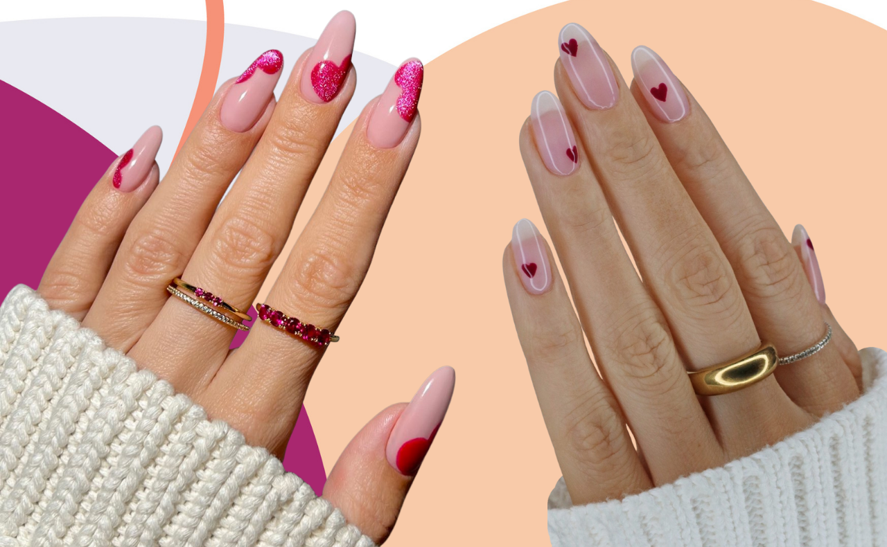 valentines day nail art