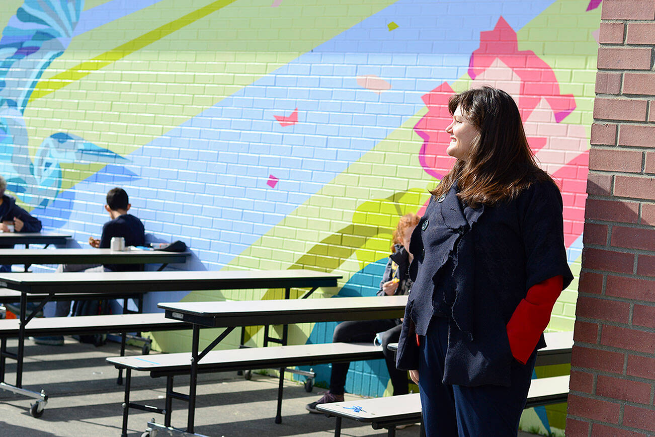 Linda Rosenbury, superintendent of the Port Townsend School District, looks forward to the community-wide party Saturday at Blue Heron Middle School. (Diane Urbani de la Paz/Peninsula Daily News)