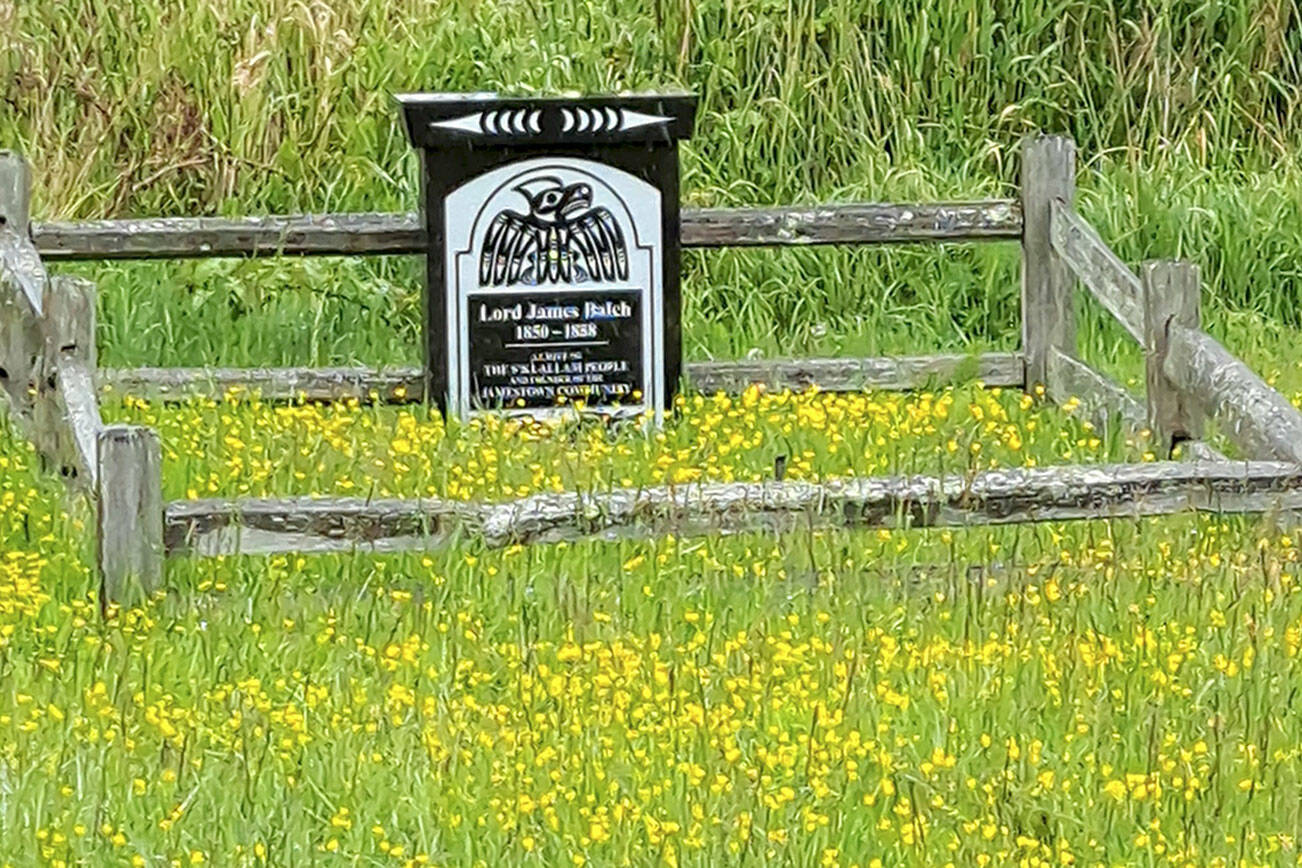 Lord James Balch's gravesite. (John McNutt / for Peninsula Daily News)