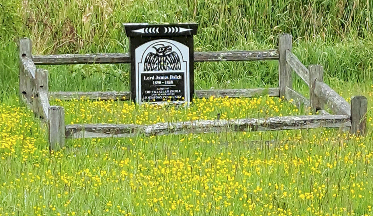 Lord James Balch’s gravesite. (John McNutt / for Peninsula Daily News)