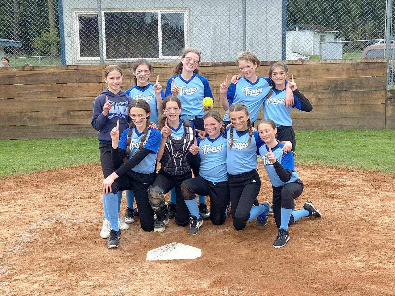 Tranco Transmission won the 12U softball city championship over P.A. Power Equipment 10-3 last Saturday. Tranco players are, back row, from left, Athena Grego, Paeton Elofson, Parker Horn, Norah Delgado, Sophie Weed and, front row, Catherine Chance, Morgan Politika, Madison Wright, Juno Rognlien and Olivia McCallister. Not Pictured: Alyssa Romero and London Wilkinson. The team was managed by Kim Politika and coached by Joe Politika and Nils Rognlien.