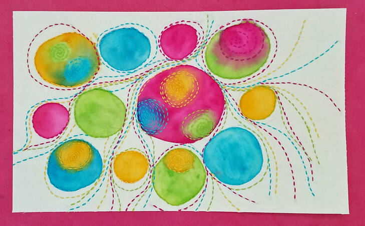 Submitted art / "Color Study in Slow Stitch 2" by Jean Wyatt is featured at the 17th-annual North Olympic Fiber Arts Festival at Sequim Museum & Arts.