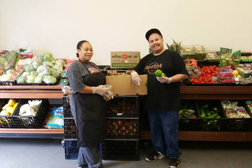 Volunteers at the Market. Photo courtesy of Port Angeles Food Bank.