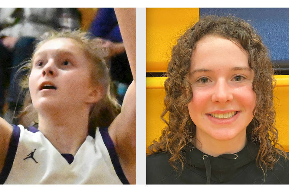 Jolene Vaara, left, Sequim girls basketball, and Keira Johnson, Forks girls basketball.