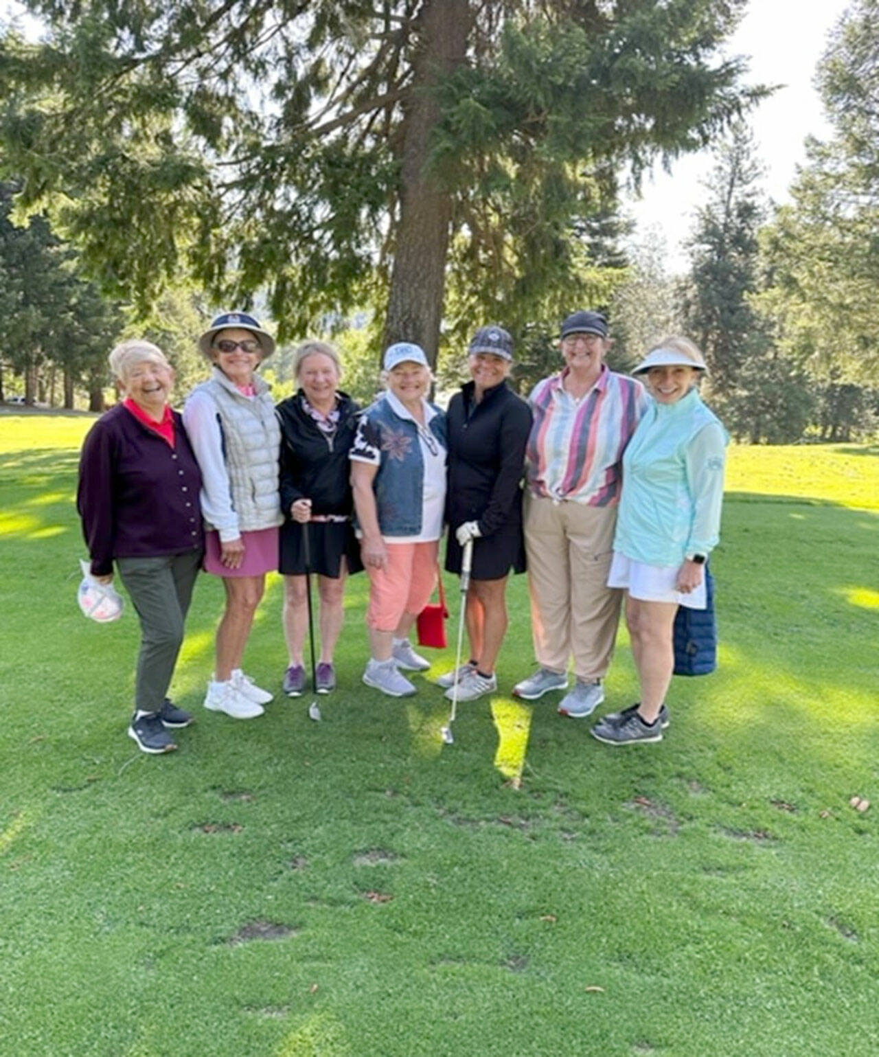 Seven Cedars at Dungeness Women’s Golf Association members recently traveled to Leavenworth Golf Club to play in the 50th Alpine. Participants, from left to right, are: Witta Priester, Cathy Grant, Wanda Synnestvedt, Lori Oakes Anne Elwell, Kathy Langston and Lynnette Sheriff.
Seven Cedars at Dungeness Women’s Golf Association members recently traveled to Leavenworth Golf Club to play in the 50th Alpine. Participants, from left to right, are: Witta Priester, Cathy Grant, Wanda Synnestvedt, Lori Oakes Anne Elwell, Kathy Langston and Lynnette Sheriff.