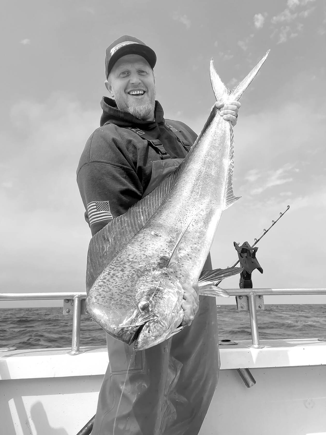 Camano Island angler Wade La Fontaine caught this state-record dolphinfish (also known as mahi mahi or dorado) while charter fishing off Westport on Aug. 25. The 21-pound fish measured 48 inches in length.