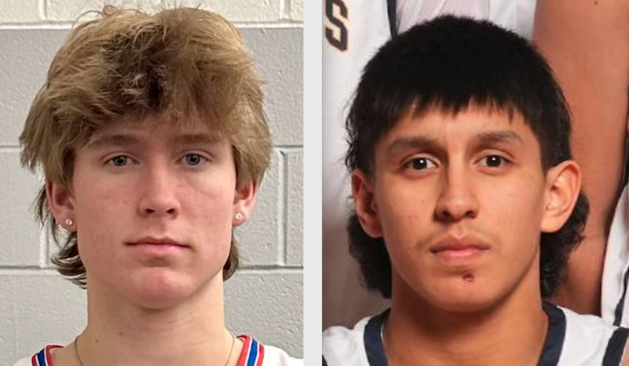 From left, Cash Holmes, East Jefferson basketball, and Aidan Salazar, Forks basketball.