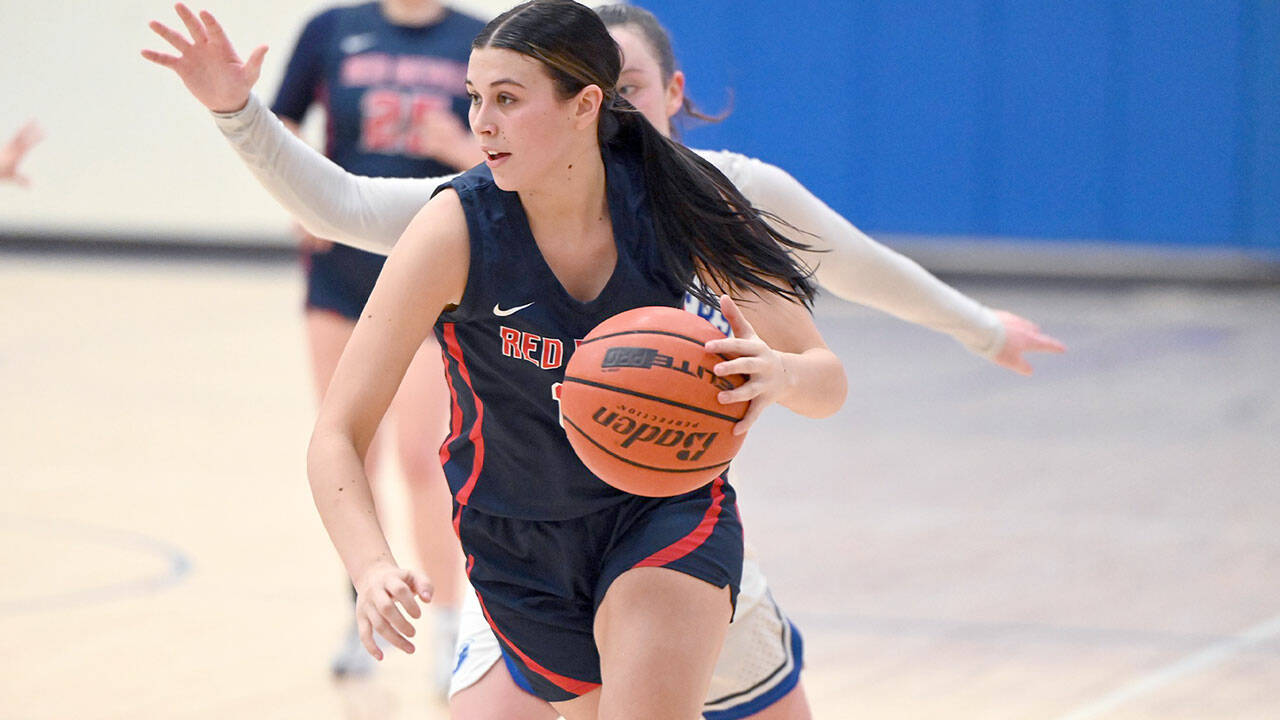 Former Port Angeles Roughriders standout Bailee Larson leads Lower Columbia College in scoring (14.8 points per game) and steals per game (3.2) for an NWAC tournament-bound Red Devils squad. (Lower Columbia College Athletics)