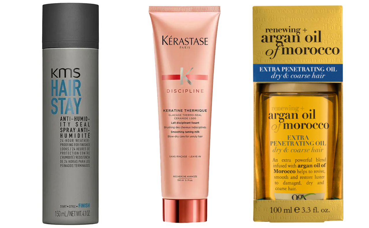 trio of humidity-busting haircare products
