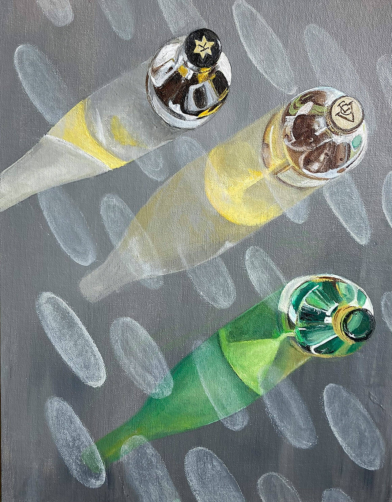 “Out on the Deck” by Pamela Raine will be on display during July and August at the Bay Club in Port Ludlow.