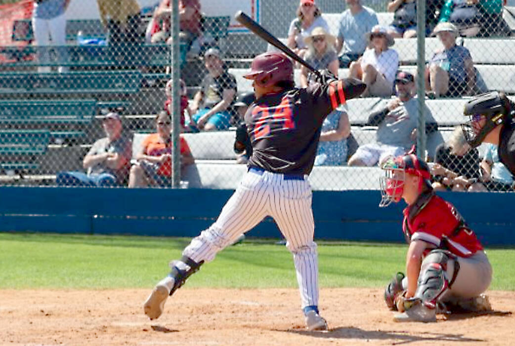 Port Angeles’ Julio Vasquez Jr. (24) was 2-for-5 in Monday’s 11-1 victory over Nanaimo, the fourth win in six games for the Lefties, who are tied for first place entering the all-star break.
