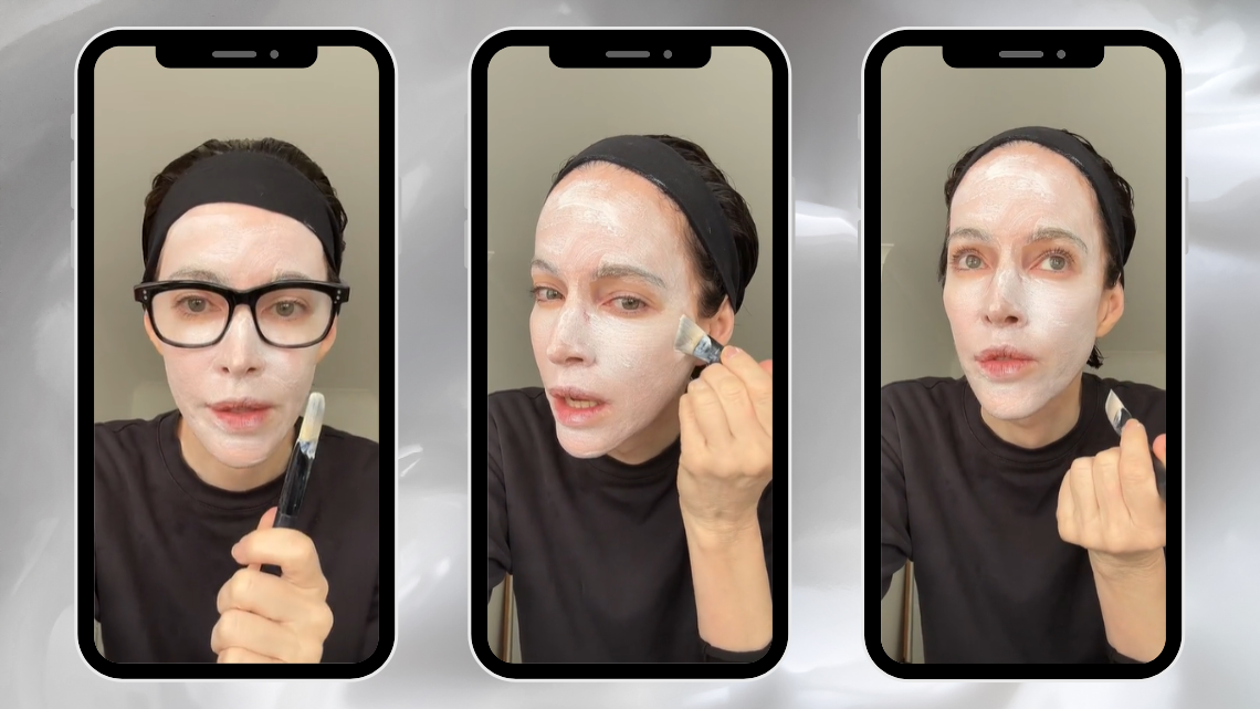 Rae Morris applying sudocrem