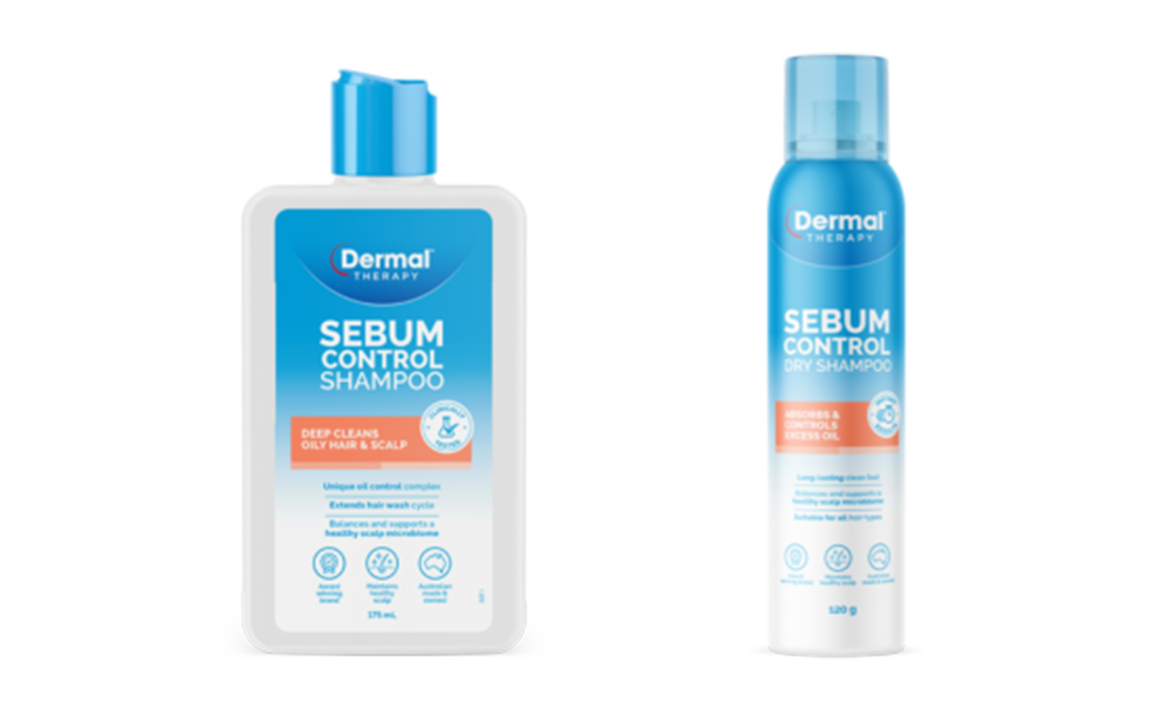 dermal therapy sebum control shampoo and dry shampoo for strands