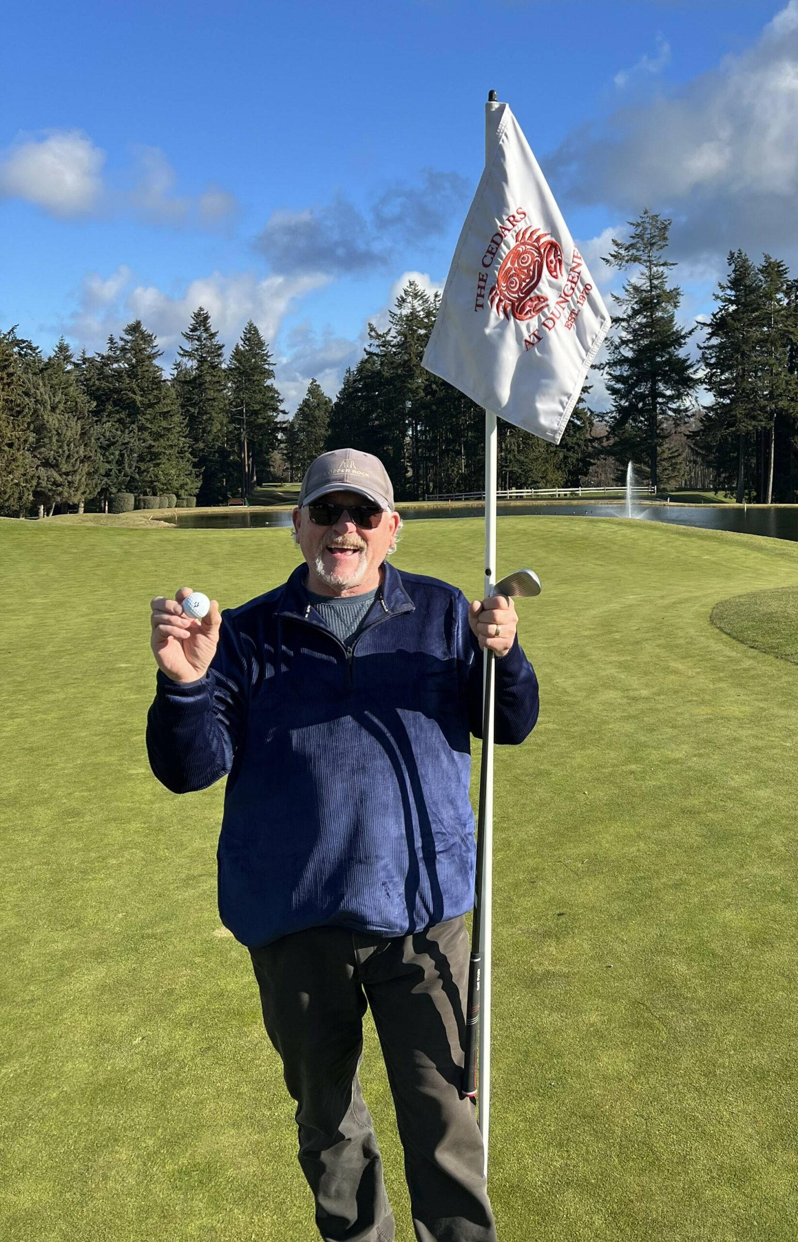 Sequim’s Dean Owen notched his second career hole-in-one while playing in The Cedars at Dungeness Golf Course’s weekly Men’s Club event on Jan. 22.