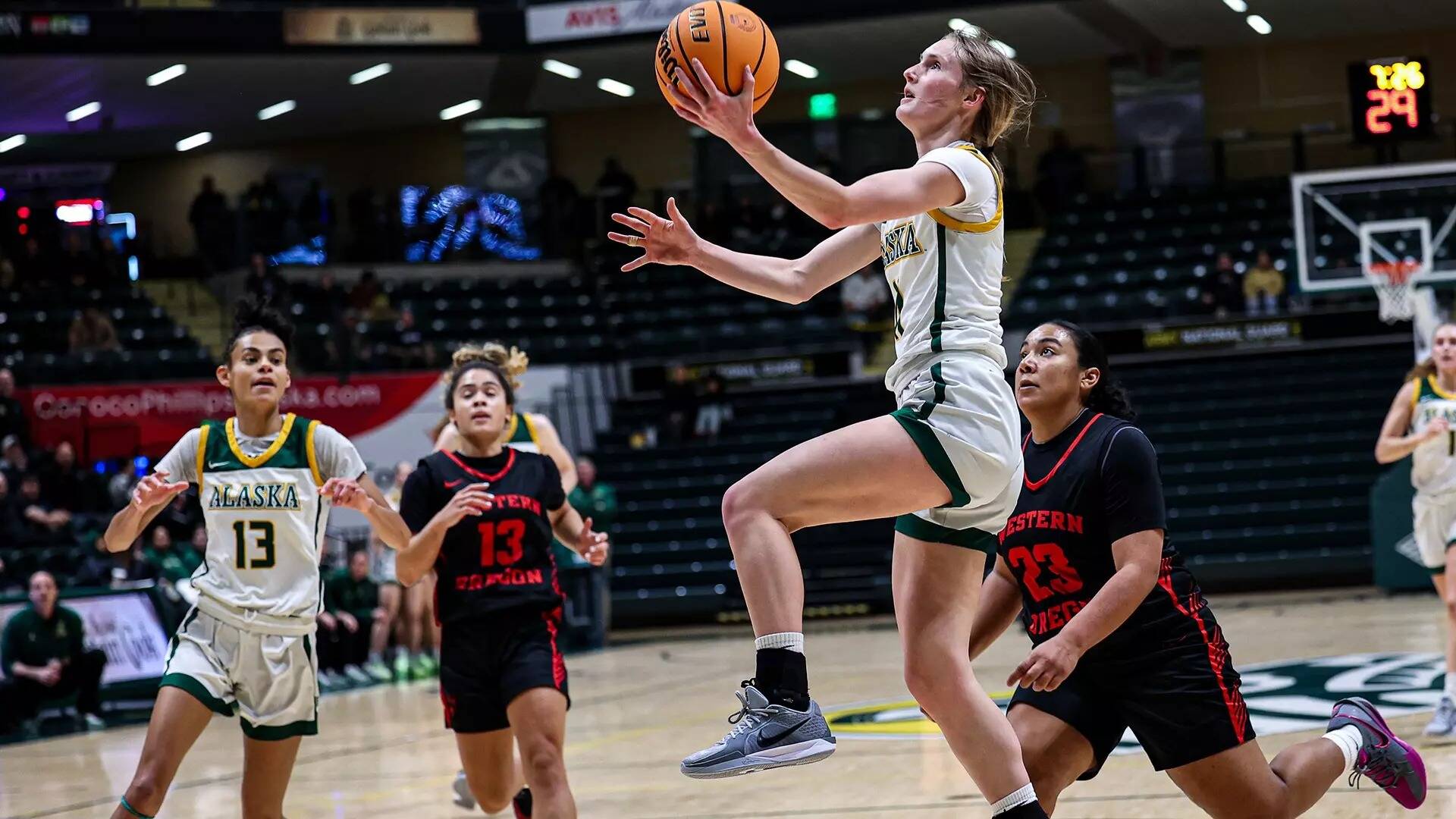 Photos by Alaska Anchorage Athletics
Alaska Anchorage senior Millie Long has earned a number of accolades this season, including Great Northern Athletic Conference Defensive Player of the Year and Newcomer of the Year.
