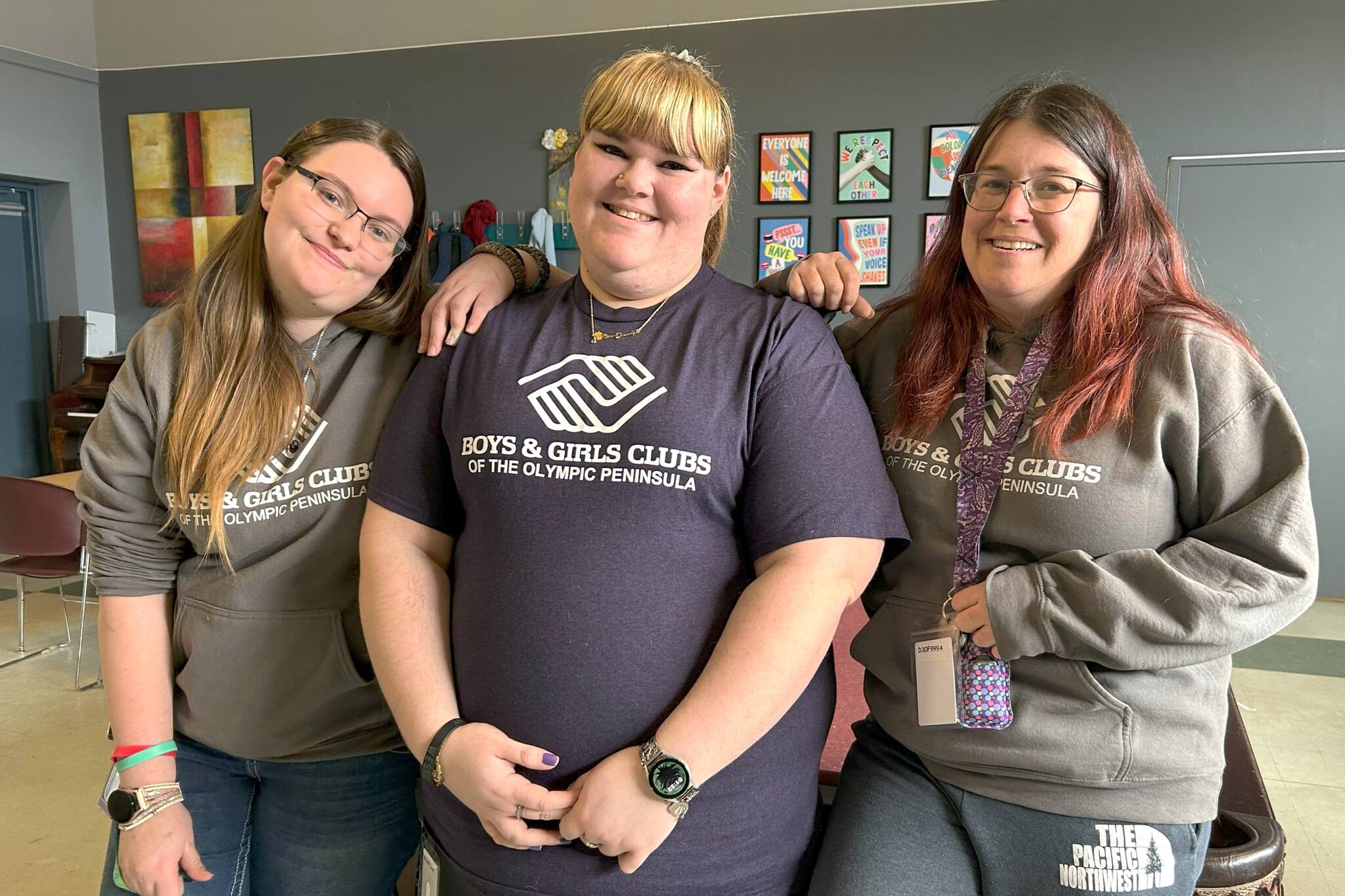 Matthew Nash/Olympic Peninsula News Group
Sisters Jasmine Kirchan, left, and Shawnta Henry and their mom Nicole Kirchan all work at the Sequim Boys & Girls Club. After work on Feb. 26, they all helped save the life of a man in front of Walmart.