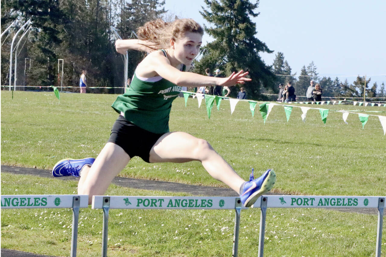 Port Angeles’ Faerin Tait picked up three top-10 at the Arnie Young Invitational track meet this weekend, including a fifth-place finish in the 100 hurdles. She had already posted the fourth-best time in the state in the 100 hurdles.