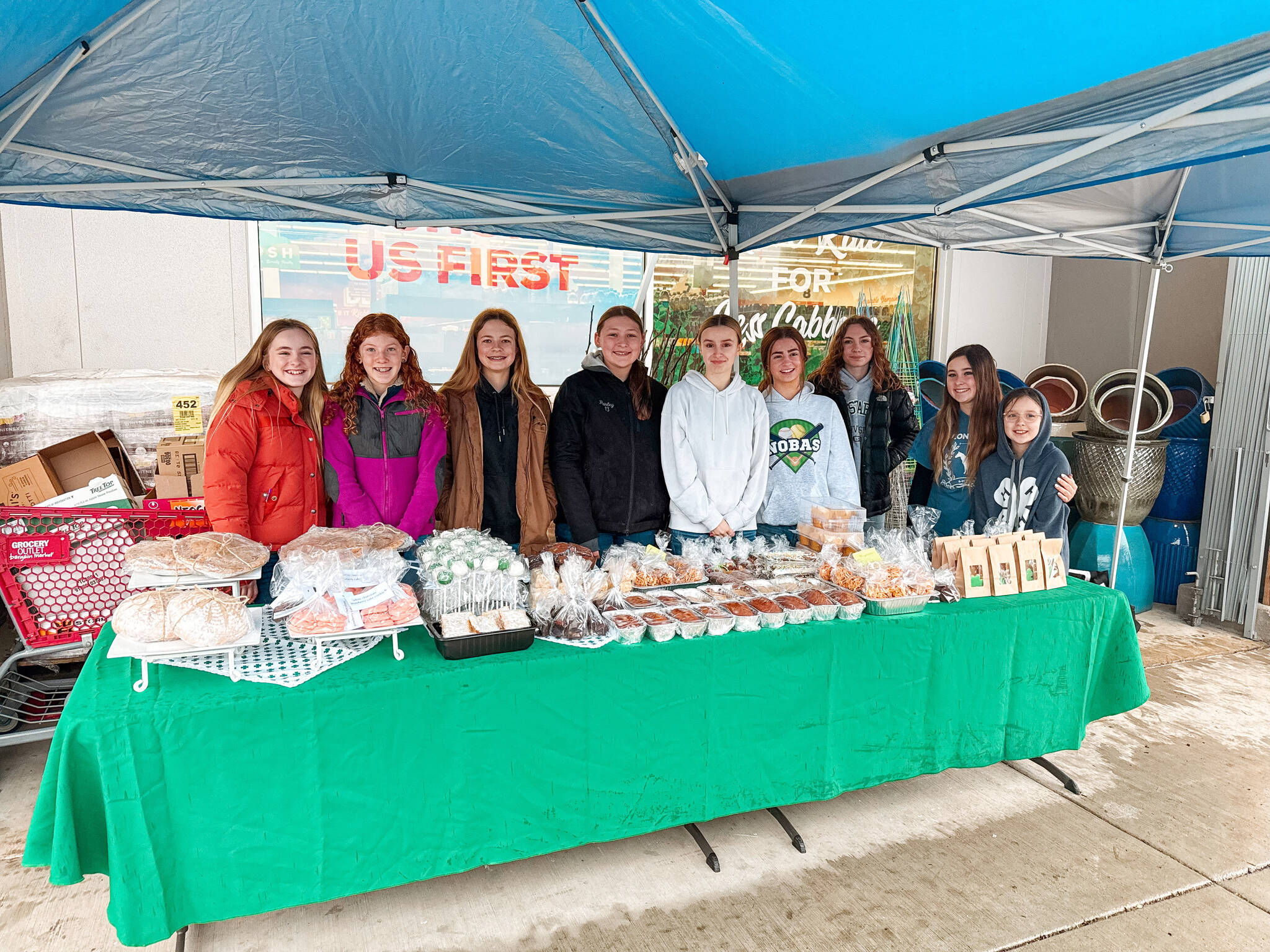 Katie Salmon-Newton
The Neon Rider 4-H group held a successful fundraising bake earlier this month at Grocery Outlet in Port Angeles.