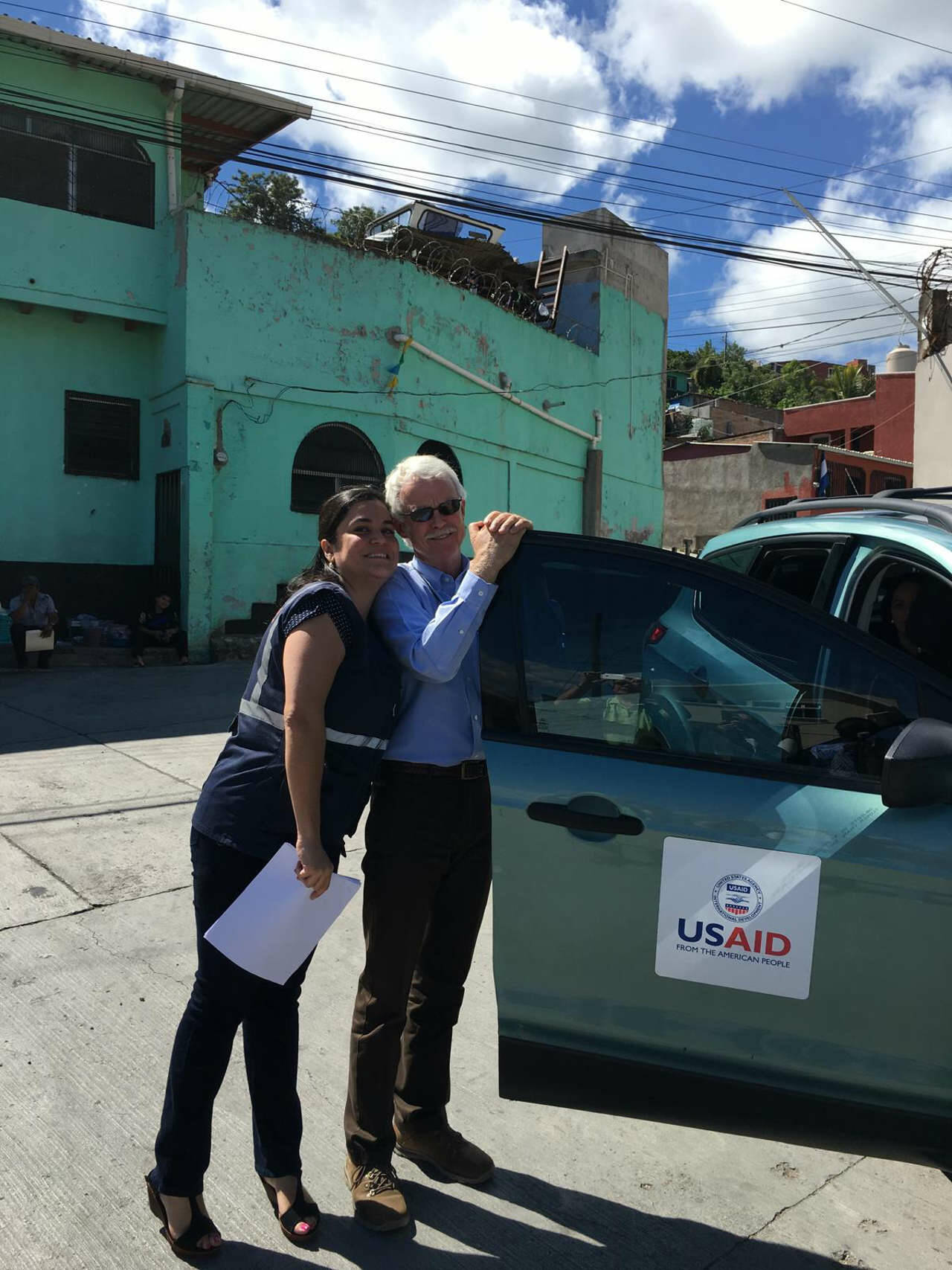 Former USAID worker Miguel Reabold, shown with a colleague in Honduras in 2018. (Miguel Reabold)