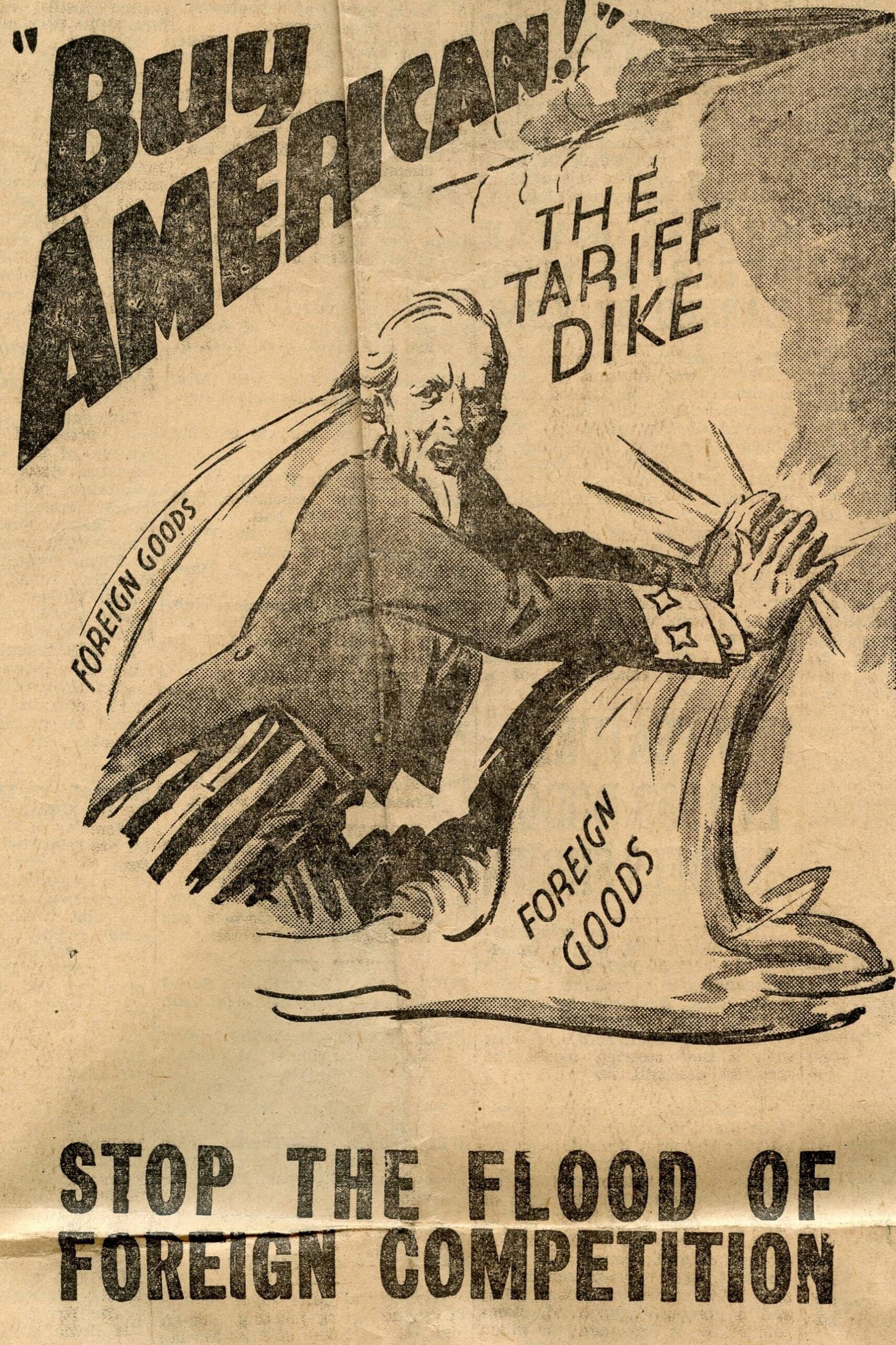 An editorial cartoon from the January 17, 1933 Port Angeles Evening News.