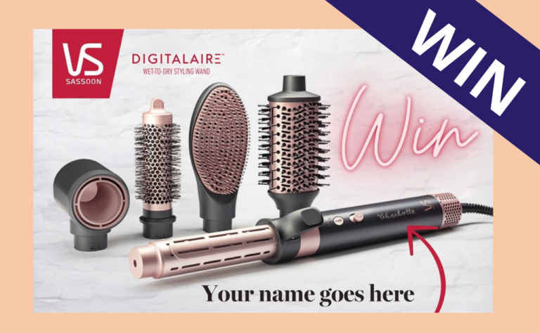 Win 1x Personalised VS Sassoon DigitalAIRE Wet-To-Dry Styling-Wand!