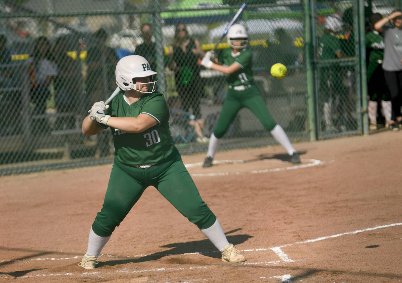 Abby Kimball bats for Port Angeles during the 2A state tournament in Selah. Kimball was named the Olympic League Offensive Player of the Year. (Daniel Rosenfield/Longview Daily News)